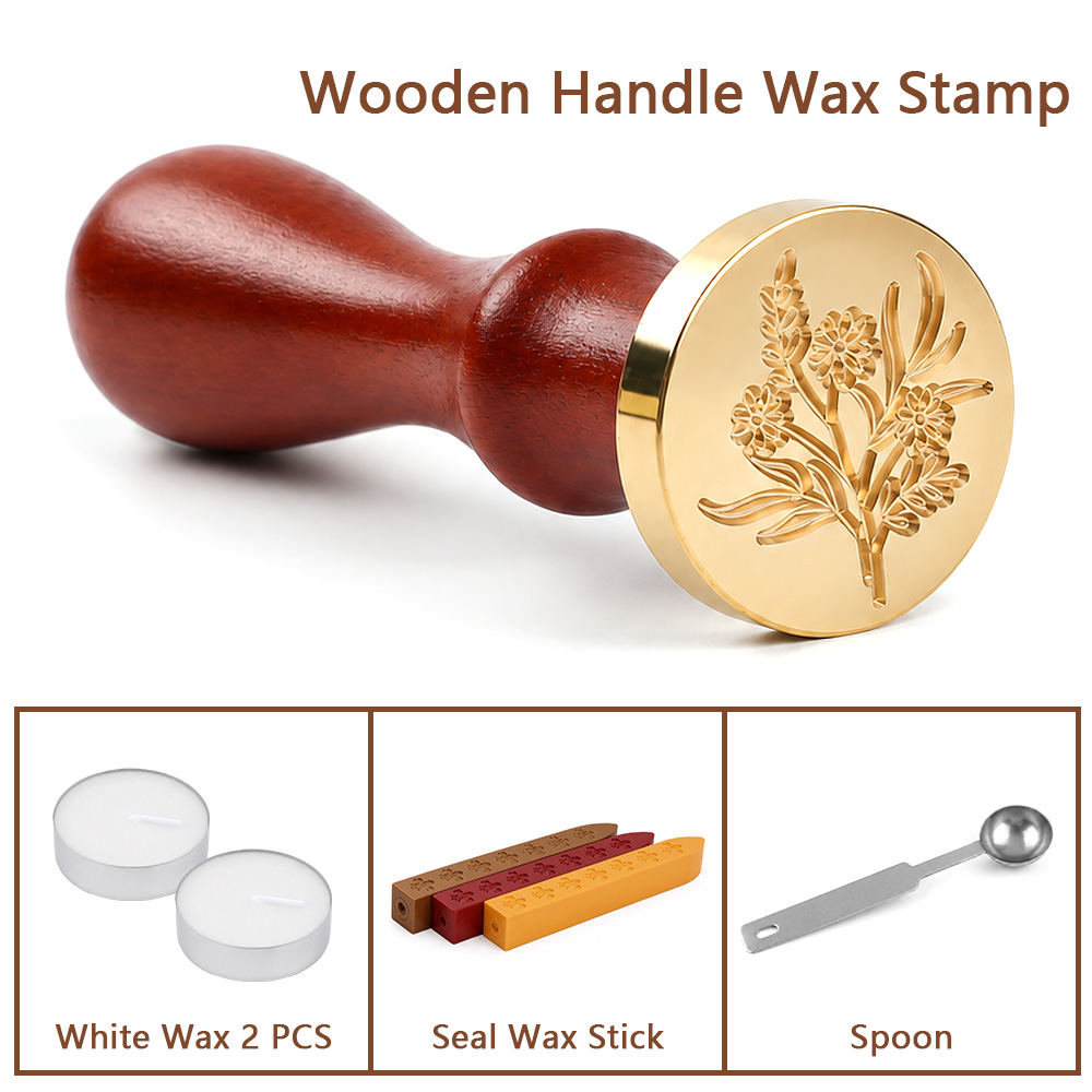 Wax Seal Stamp Set - Wildflower 3D Relief Wax Seal Stamp
