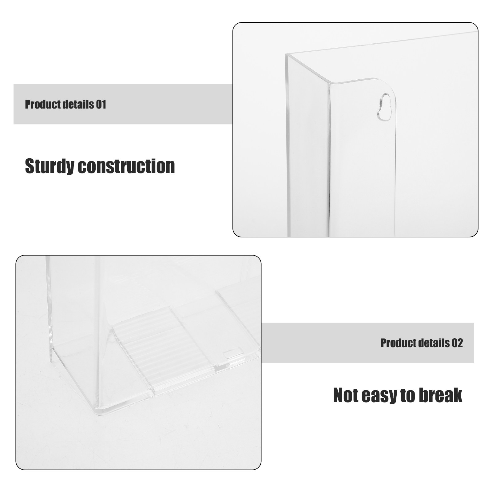 Clear Acrylic Wall Mounted Fil - Magazine Holder Rack recension och pris