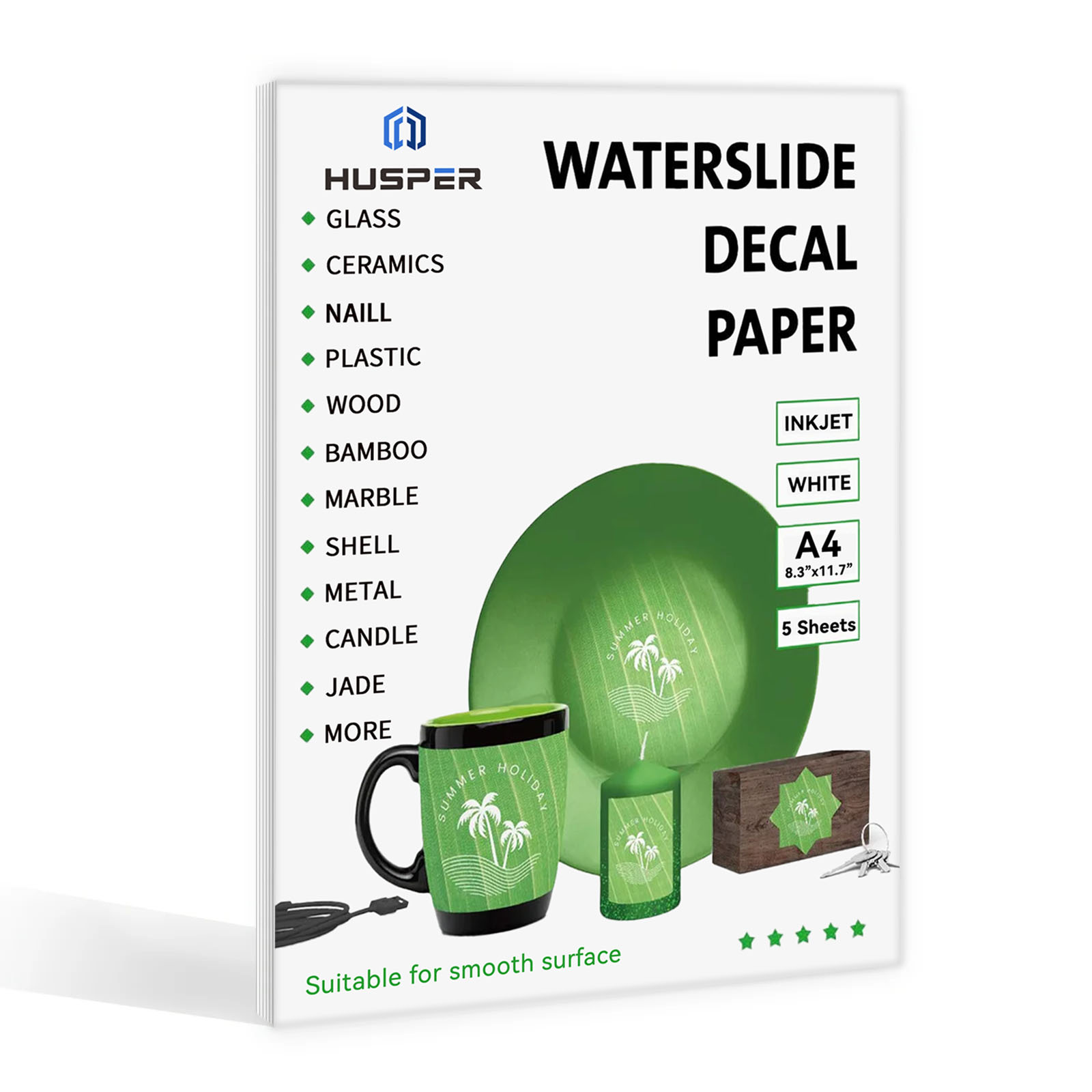 5 Sheets A4 Size Water Slide D - Ink Blotter Paper recension och pris
