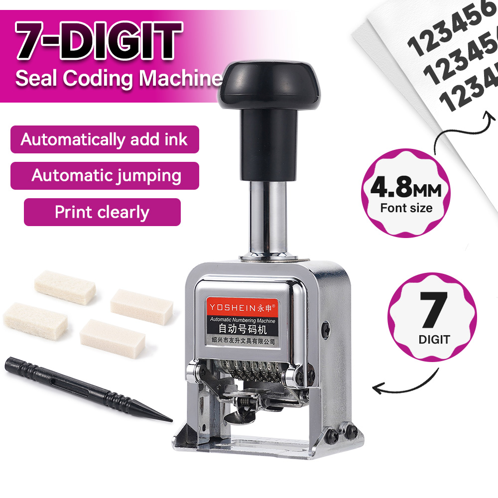 7 Digit Automatic Numbering Ma - Rubber Date Stamp recension och pris