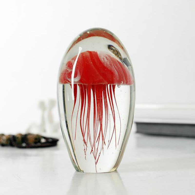 Miniature 3D Jellyfish Crystal - Paper Weight Crystal recension och pris