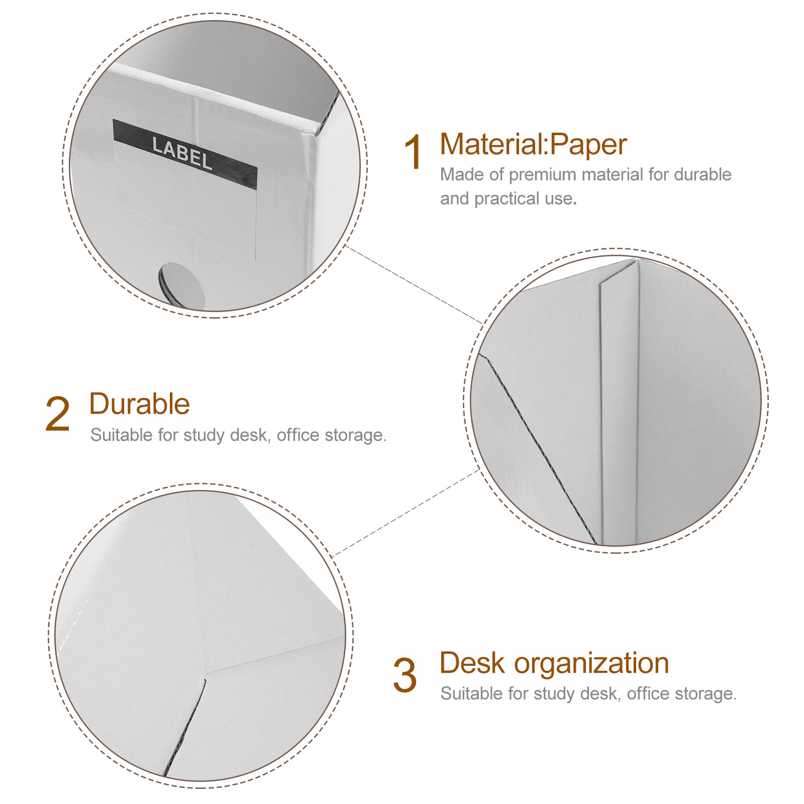 3Pcs File Folder Organizer Des - Magazine Holder Rack recension och pris