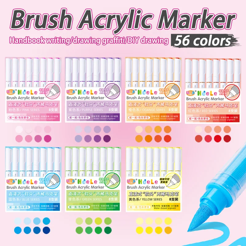 Hdele 8~120 Colors Acrylic Mar - Copic Marker Sketch recension och pris