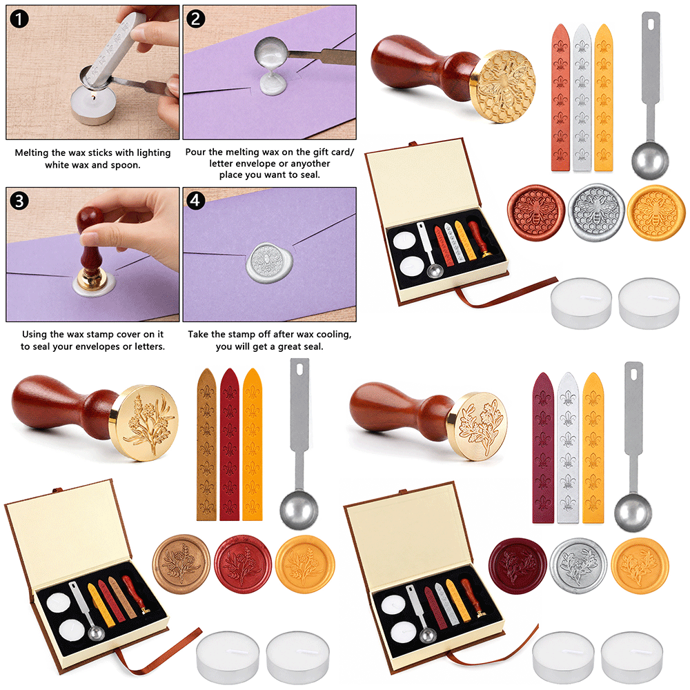 Wildflower 3D Relief Wax Seal  - Wax Seal Stamp Set recension och pris